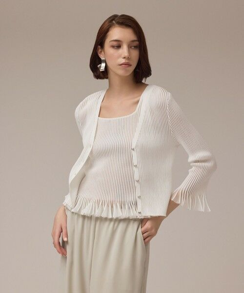 GRACE CONTINENTAL / グレースコンチネンタル カーディガン・ボレロ | シアーフリルニットカーディガン | 詳細1