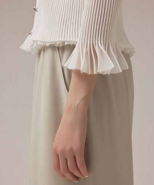GRACE CONTINENTAL / グレースコンチネンタル カーディガン・ボレロ | シアーフリルニットカーディガン | 詳細5