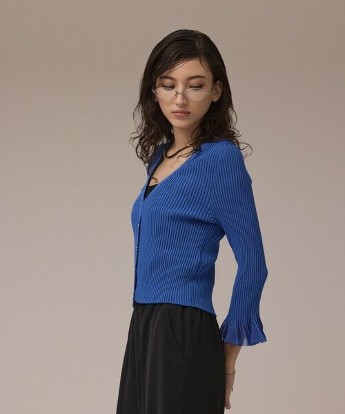 GRACE CONTINENTAL / グレースコンチネンタル カーディガン・ボレロ | シアーフリルニットカーディガン | 詳細12