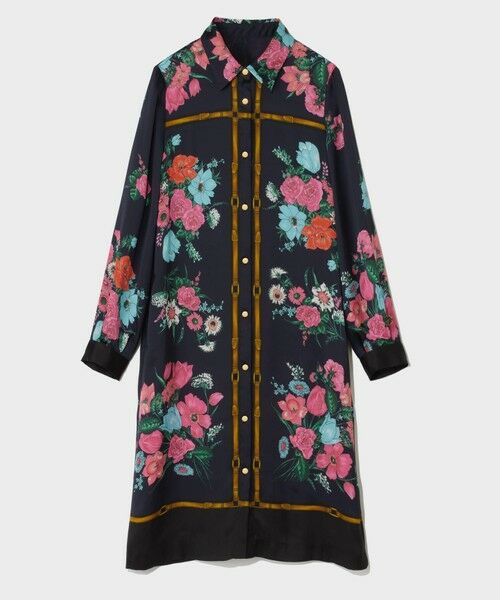 GRACE CONTINENTAL / グレースコンチネンタル ミニ丈・ひざ丈ワンピース | ボタニカルスカーフプリントワンピース | 詳細14