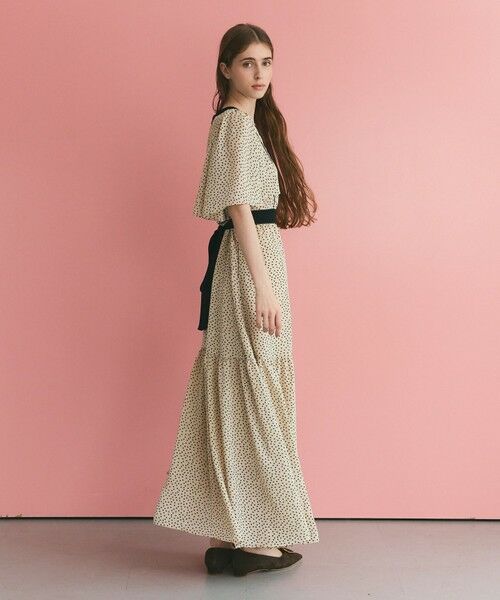 GRACE CONTINENTAL / グレースコンチネンタル ロング・マキシ丈ワンピース | ドットフレアスリーブマキシ | 詳細3