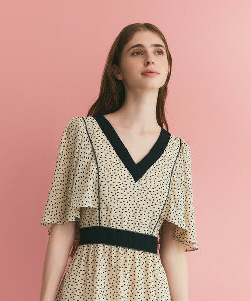 GRACE CONTINENTAL / グレースコンチネンタル ロング・マキシ丈ワンピース | ドットフレアスリーブマキシ | 詳細4