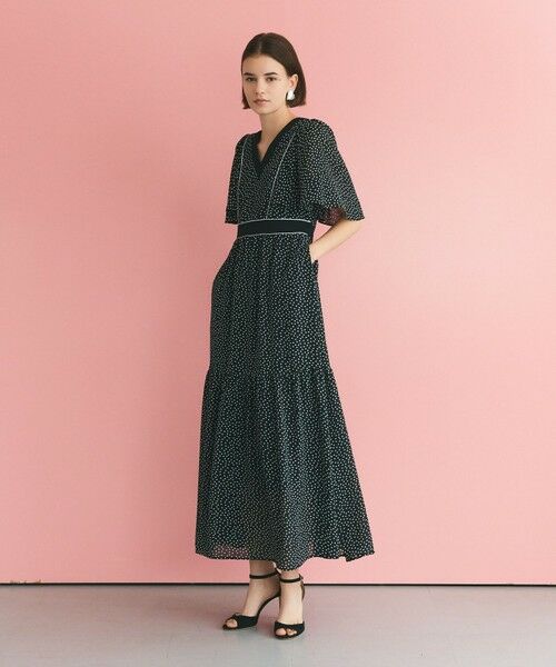 GRACE CONTINENTAL / グレースコンチネンタル ロング・マキシ丈ワンピース | ドットフレアスリーブマキシ | 詳細8