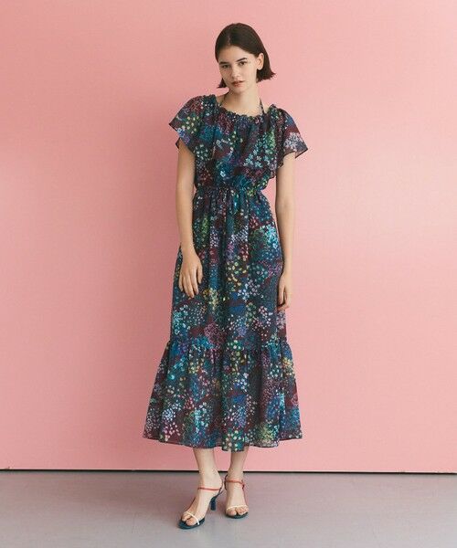 GRACE CONTINENTAL / グレースコンチネンタル ロング・マキシ丈ワンピース | ボタニカルプリントワンピース | 詳細1