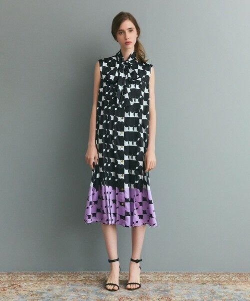 ハートラインボウタイワンピース （ミニ丈・ひざ丈ワンピース