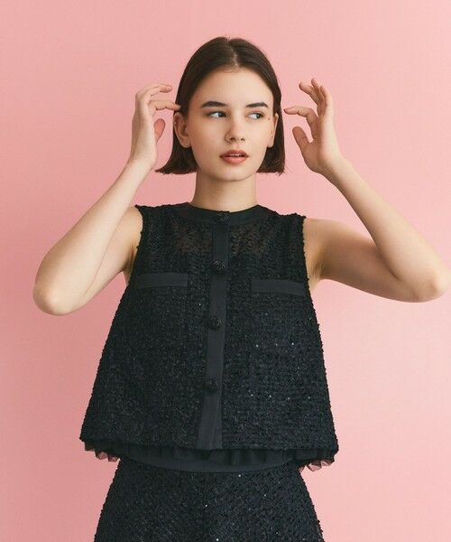 GRACE CONTINENTAL / グレースコンチネンタル ドレス | フェザーembドレス | 詳細18