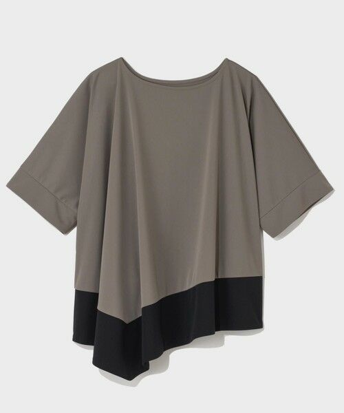 GRACE CONTINENTAL / グレースコンチネンタル カットソー | バイカラーアシメトップ | 詳細4