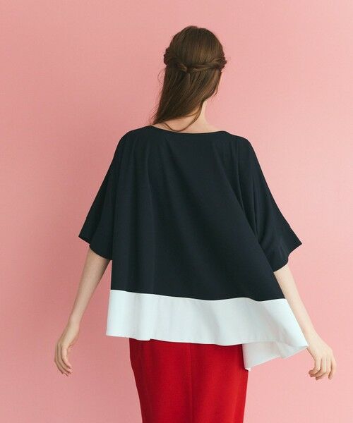 GRACE CONTINENTAL / グレースコンチネンタル カットソー | バイカラーアシメトップ | 詳細9