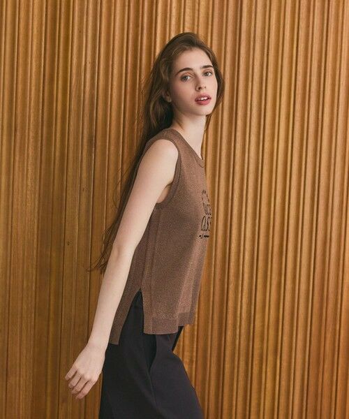 GRACE CONTINENTAL / グレースコンチネンタル その他トップス | ラメジャガードノースリーブ | 詳細1