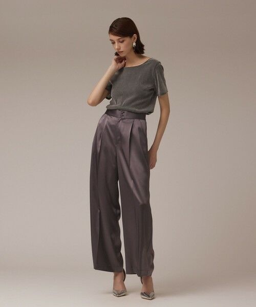 GRACE CONTINENTAL / グレースコンチネンタル その他パンツ | トリアセサテンワイドパンツ | 詳細14