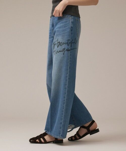 GRACE CONTINENTAL/グレースコンチネンタル バギ デニムパンツ (My Beautiful Things) ブルー 36 GRACE CONTINENTAL/グレースコンチネンタル バギ デニムパンツ (My Beautiful Things) ブルー 36