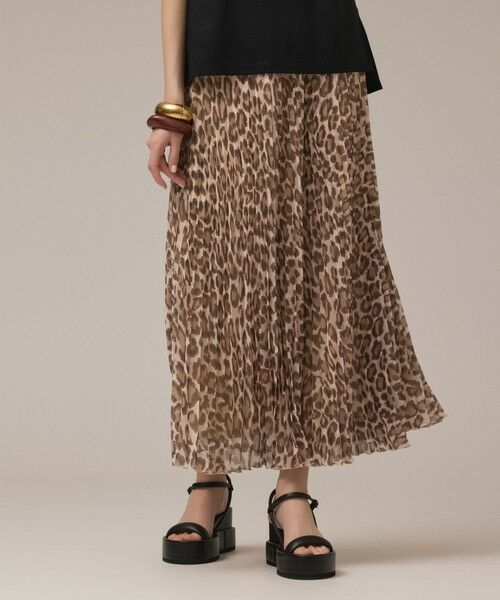 GRACE CONTINENTAL / グレースコンチネンタル ロング・マキシ丈スカート | ヒョウ柄ロングプリーツスカート | 詳細3