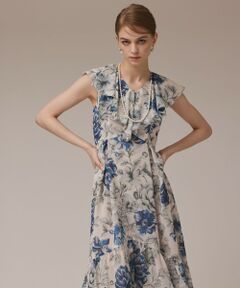 GRACE CONTINENTAL / グレースコンチネンタル ロング・マキシ丈ワンピース | フラワープリントフリルワンピース