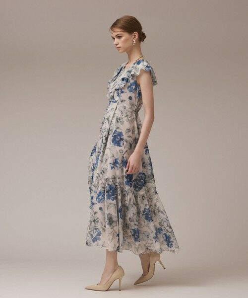 GRACE CONTINENTAL / グレースコンチネンタル ロング・マキシ丈ワンピース | フラワープリントフリルワンピース | 詳細2