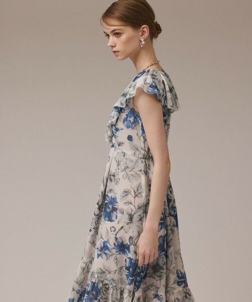 GRACE CONTINENTAL / グレースコンチネンタル ロング・マキシ丈ワンピース | フラワープリントフリルワンピース | 詳細5