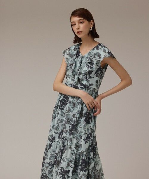 GRACE CONTINENTAL / グレースコンチネンタル ロング・マキシ丈ワンピース | フラワープリントフリルワンピース | 詳細12