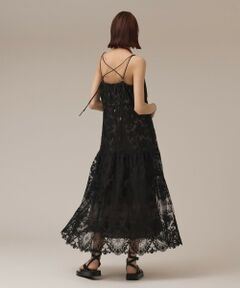 GRACE CONTINENTAL / グレースコンチネンタル ロング・マキシ丈ワンピース | ロゴ刺繍レースワンピース
