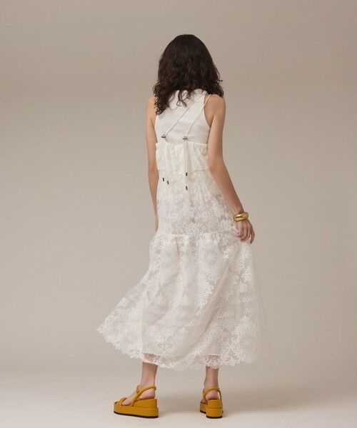 GRACE CONTINENTAL / グレースコンチネンタル ロング・マキシ丈ワンピース | ロゴ刺繍レースワンピース | 詳細2