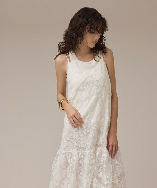 GRACE CONTINENTAL / グレースコンチネンタル ロング・マキシ丈ワンピース | ロゴ刺繍レースワンピース | 詳細3