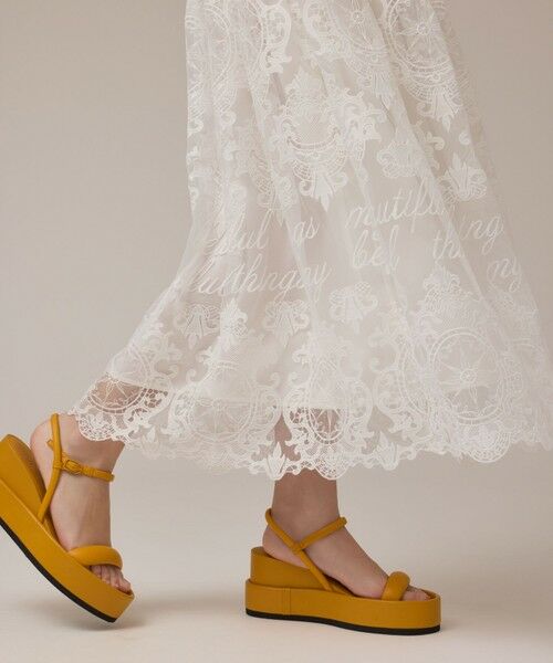 GRACE CONTINENTAL / グレースコンチネンタル ロング・マキシ丈ワンピース | ロゴ刺繍レースワンピース | 詳細7