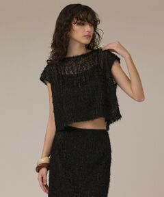 GRACE CONTINENTAL / グレースコンチネンタル カットソー | バックフレアチュールトップ