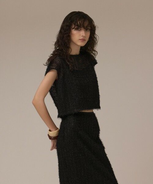 GRACE CONTINENTAL / グレースコンチネンタル カットソー | バックフレアチュールトップ | 詳細19