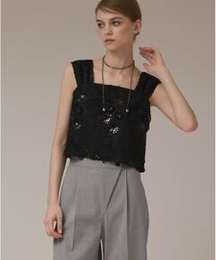 GRACE CONTINENTAL / グレースコンチネンタル その他トップス | チュール刺繍トップ