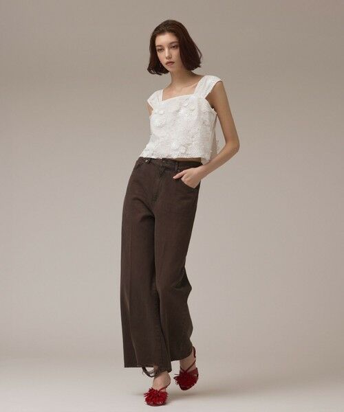 GRACE CONTINENTAL / グレースコンチネンタル その他トップス | チュール刺繍トップ | 詳細1