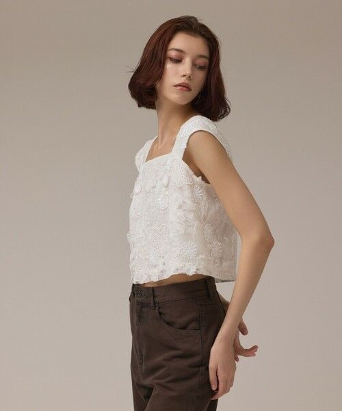 GRACE CONTINENTAL / グレースコンチネンタル その他トップス | チュール刺繍トップ | 詳細5