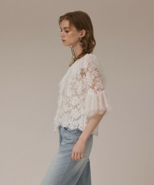 GRACE CONTINENTAL / グレースコンチネンタル シャツ・ブラウス | レースコンビフリルブラウス | 詳細5