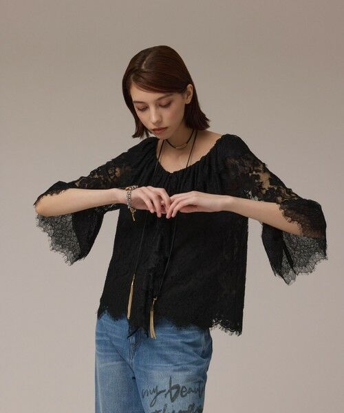 GRACE CONTINENTAL / グレースコンチネンタル シャツ・ブラウス | レースコンビフリルブラウス | 詳細11