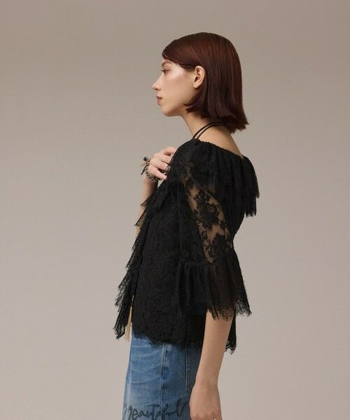 GRACE CONTINENTAL / グレースコンチネンタル シャツ・ブラウス | レースコンビフリルブラウス | 詳細12