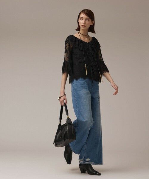 GRACE CONTINENTAL / グレースコンチネンタル シャツ・ブラウス | レースコンビフリルブラウス | 詳細14