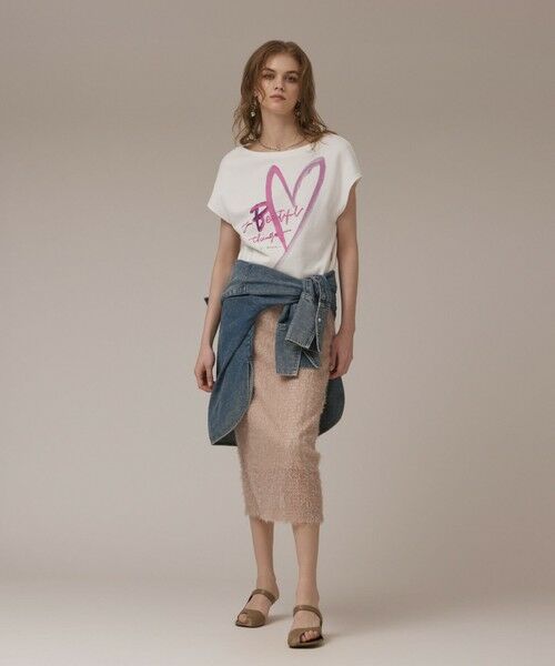 GRACE CONTINENTAL / グレースコンチネンタル カットソー | ハートプリント裏毛トップ | 詳細3