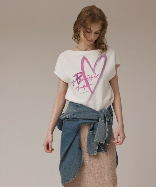 GRACE CONTINENTAL / グレースコンチネンタル カットソー | ハートプリント裏毛トップ | 詳細5