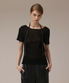 GRACE CONTINENTAL / グレースコンチネンタル カットソー | フロッキーチュールカットトップ