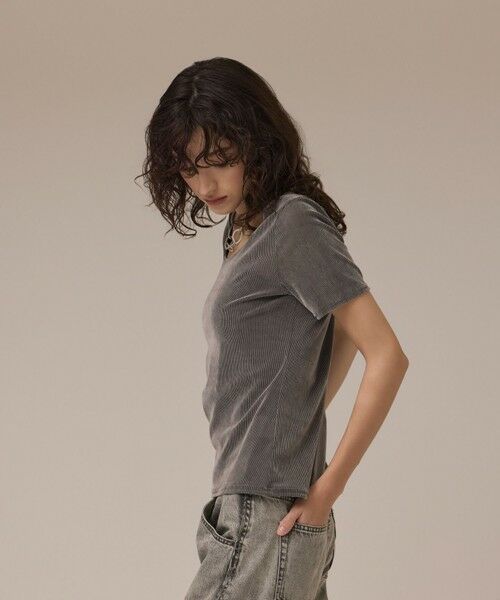 GRACE CONTINENTAL / グレースコンチネンタル カットソー | フロッキーチュールカットトップ | 詳細8