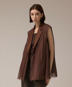 GRACE CONTINENTAL / グレースコンチネンタル ベスト | チュールオーバーベスト