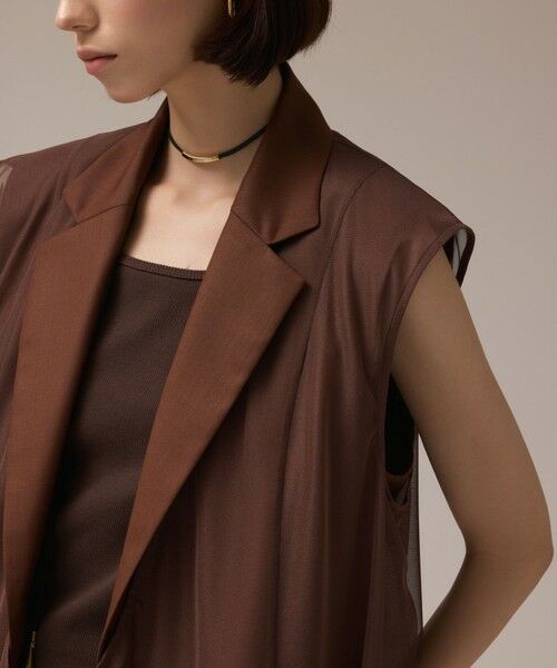 GRACE CONTINENTAL / グレースコンチネンタル ベスト | チュールオーバーベスト | 詳細6