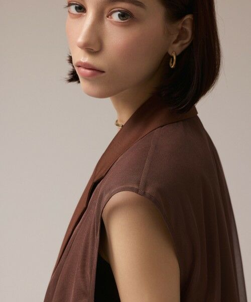 GRACE CONTINENTAL / グレースコンチネンタル ベスト | チュールオーバーベスト | 詳細8