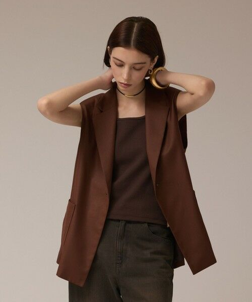 GRACE CONTINENTAL / グレースコンチネンタル ベスト | チュールオーバーベスト | 詳細12