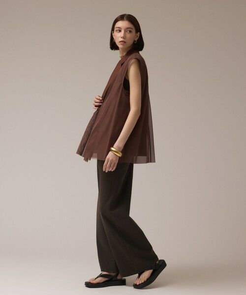 GRACE CONTINENTAL / グレースコンチネンタル ベスト | チュールオーバーベスト | 詳細2