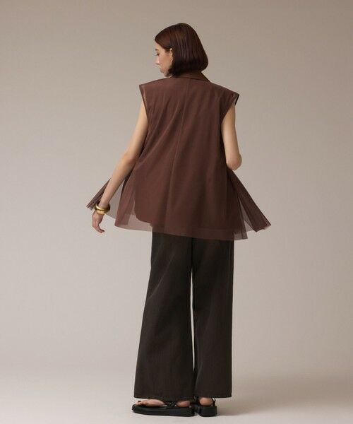 GRACE CONTINENTAL / グレースコンチネンタル ベスト | チュールオーバーベスト | 詳細3