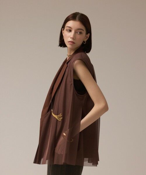 GRACE CONTINENTAL / グレースコンチネンタル ベスト | チュールオーバーベスト | 詳細4