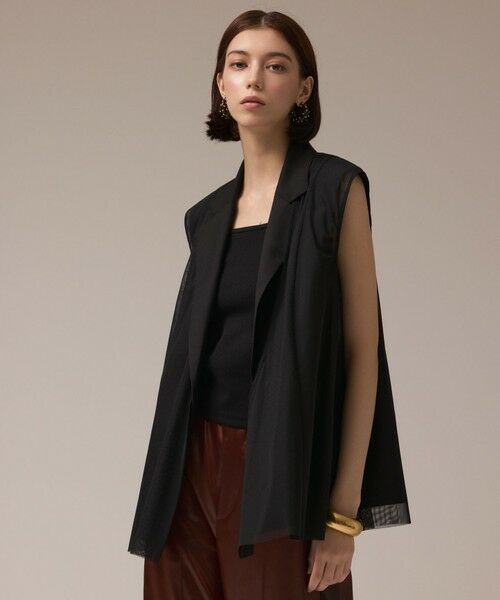 GRACE CONTINENTAL / グレースコンチネンタル ベスト | チュールオーバーベスト | 詳細18