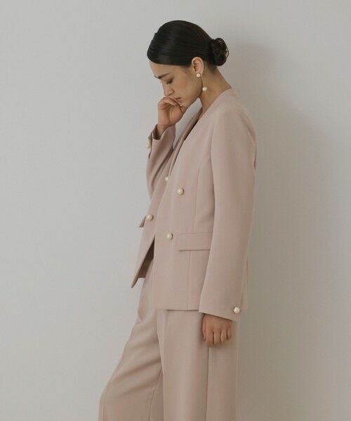 GRACE CONTINENTAL / グレースコンチネンタル ノーカラージャケット | パールボタンノーカラージャケット | 詳細4