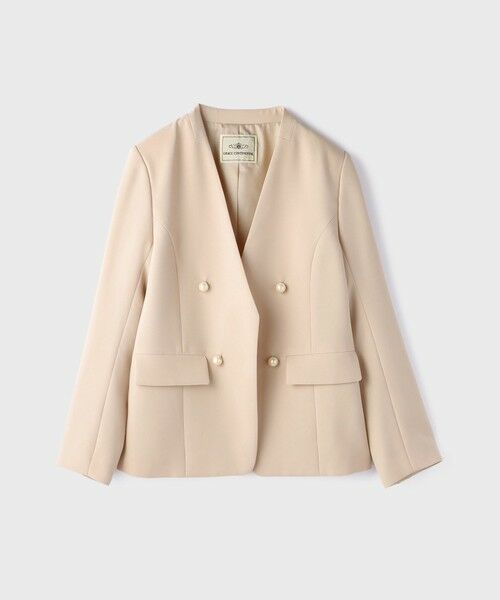 GRACE CONTINENTAL / グレースコンチネンタル ノーカラージャケット | パールボタンノーカラージャケット | 詳細6