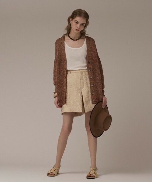 GRACE CONTINENTAL / グレースコンチネンタル その他パンツ | リーフジャガードショートパンツ(ベージュ)