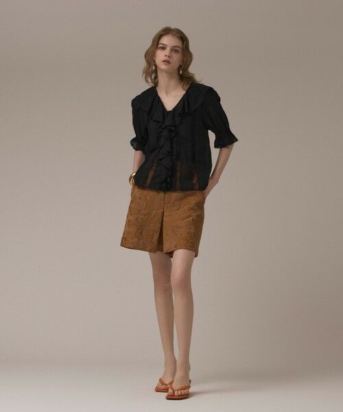 GRACE CONTINENTAL / グレースコンチネンタル その他パンツ | リーフジャガードショートパンツ | 詳細11