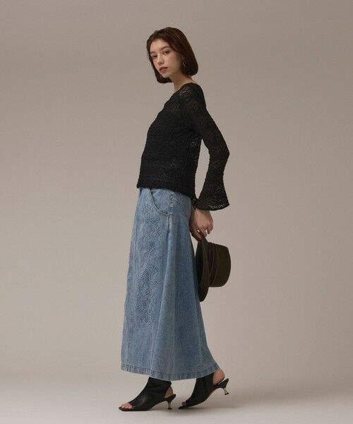 GRACE CONTINENTAL / グレースコンチネンタル デニムスカート | エンボスデニムスカート | 詳細4